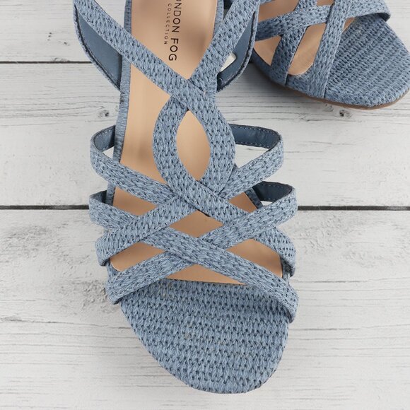 London Fog 7.5M Women's Light Blue, Heel Sling Strap, Open Toe Sandals - Picture 8 of 10